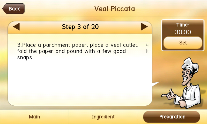 Recipe Direction Screenshot